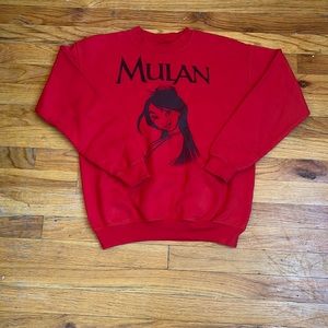 I am selling a long sleeve Mulan, Disney sweater. Size 11-12 kids, color red.